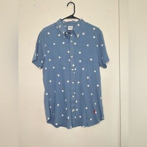 BROOKS BROTHERS STAR POLO MENS SHORT SLEEVE BUTTON DOWN SZ LARGE